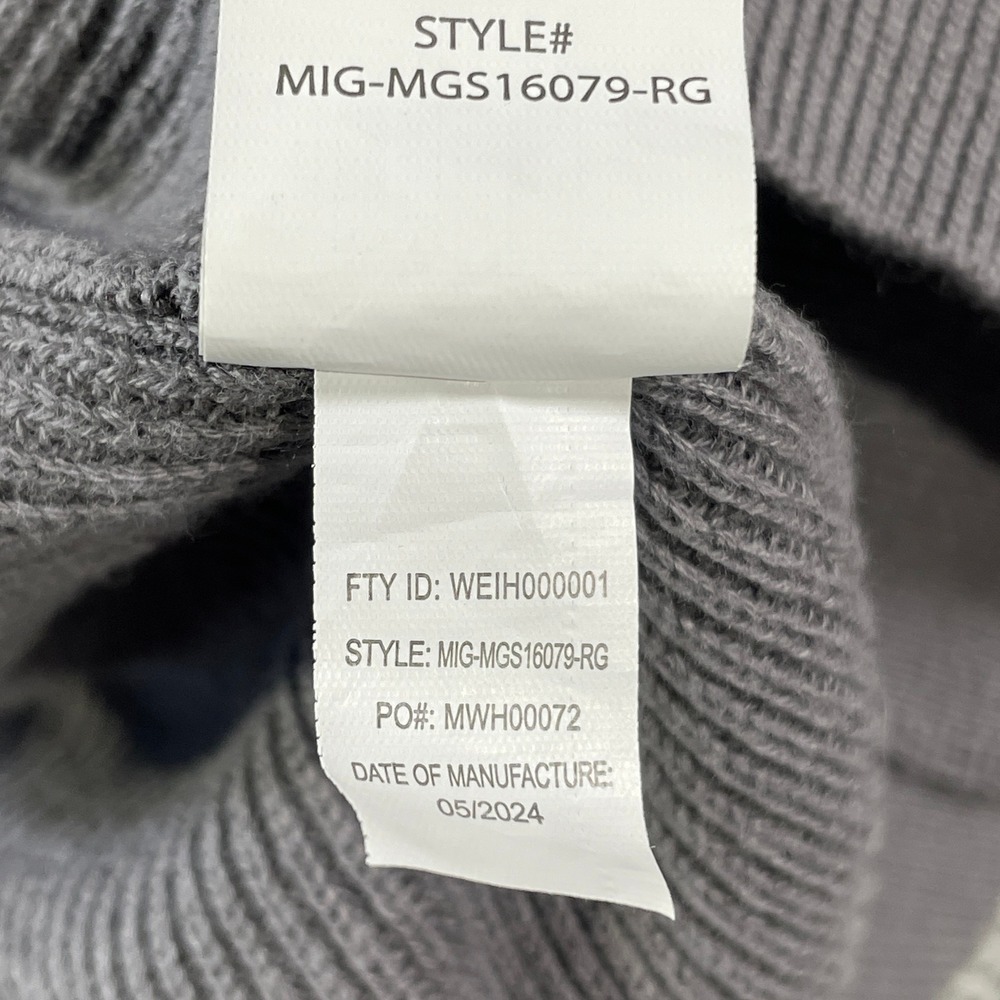 The Commons Sweater Polo Shirt Men XL Gray Ribbed Knit 1/4 Zip Preppy Minimalist - Picture 10 of 11
